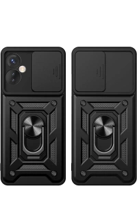 İnfinix Hot 30 5G Kılıf Pars Lens Yüzüklü Silikon - Gümüş