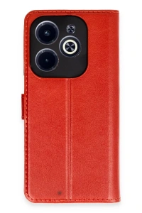 İnfinix Hot 40 Kılıf Trend S Plus Kapaklı Kılıf - Kırmızı