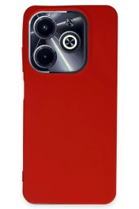 İnfinix Hot 40i Kılıf First Silikon - Kırmızı