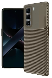 İnfinix Hot 50 Pro Plus 4G Auto Focus Karbon Kapak - Kahverengi