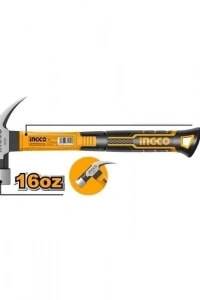 İngco HCHD0166 Fiberglas Saplı Çekiç 450 Gr