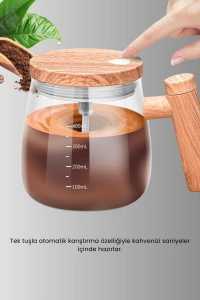 IP6 Su Geçirmez Şarjlı Kupa – 3D Karıştırma, Sabit Sıcaklık, 400 ml
