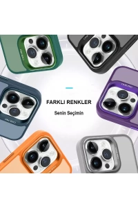 iPhone 14 Pro Kılıf Flet Lens Magsafe Kapak - Siyah