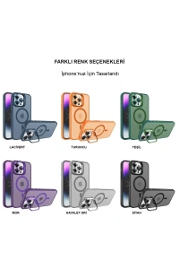 iPhone 14 Pro Kılıf Flet Lens Magsafe Kapak - Siyah