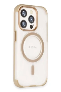 iPhone 15 Pro Hilton Magsafe Kapak - Gold