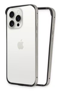 iPhone 15 Pro Land Bumper Koruma Kapak - Titan Gri