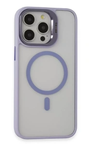 iPhone 15 Pro Max Kılıf Roblox Lens Magsafe Standlı Kapak - Lila
