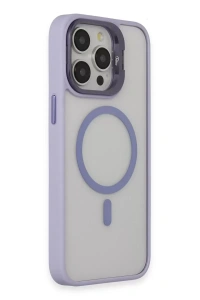 iPhone 15 Pro Max Kılıf Roblox Lens Magsafe Standlı Kapak - Lila