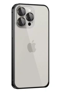 iPhone 15 Pro Max Metal Bumper Mat Kapak - Siyah