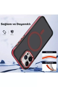iPhone 15 Pro Max Winner Magsafe Kapak - Kırmızı