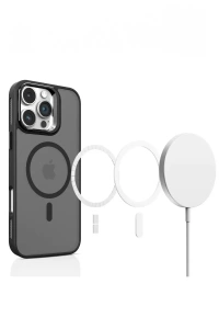 iPhone 16 Plus Flet Lens Magsafe Kapak - Siyah