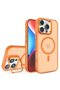 iPhone 16 Pro Flet Lens Magsafe Kapak - Turuncu