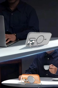 iPhone 16 Pro Flet Lens Magsafe Kapak - Turuncu