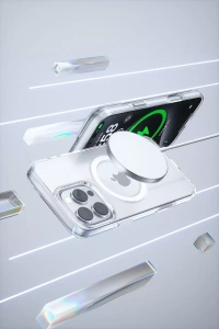 iPhone 16 Pro Gleam PC Sert Magsafe Kılıf - Şeffaf