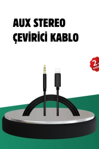iPhone Uyumlu Lightning – 3.5mm Aux Adaptör Kablo Stereo Ses Aktarım