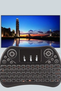 Işıklı Kablosuz Mini Klavye – 2.4 GHz, Dokunmatik Mouse Özellikli