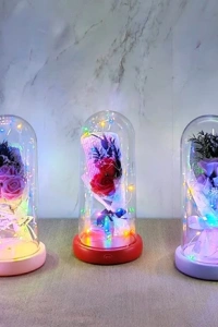 Işıklı Müzikli Romantik Gül Buketi