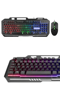 Işıklı Q Klavye Mouse Seti Siyah Klavye