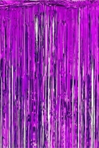 Işıltılı Duvar ve Kapı Perdesi Mor Renk