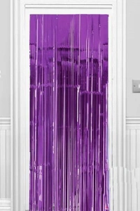 Işıltılı Duvar ve Kapı Perdesi Mor Renk 90x200 cm