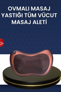 Isıtma Özellikli Derin Yoğurma Masaj Yastığı Priz & Çakmak Girişli