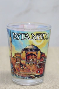 İstanbul Temalı Cam Shot Bardak - Model 2