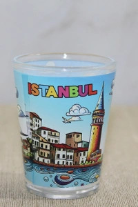 İstanbul Temalı Cam Shot Bardak - Model 3