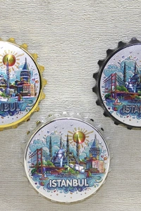 İstanbul Temalı Gazoz Kapağı Magnet - Model 2