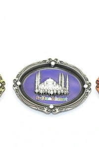 İstanbul Temalı Metal Magnet Sultanahmet Kabartmalı