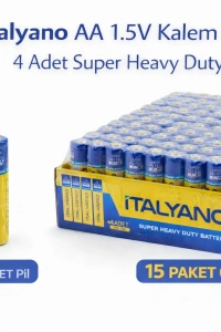 İtalyano AA 1.5V Kalem Pil 4 Adet Super Heavy Duty