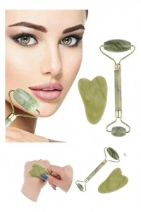Jade Roller Gua Sha Taşı Seti