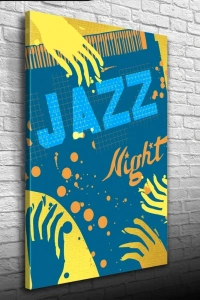 Jazz Night Afişi Kanvas Tablo 50 x 70