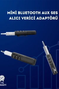 Kablolu Hoparlör ve Kulaklıklar İçin Bluetooth Adaptör | Mini Boy, Klipsli, Taşınabilir