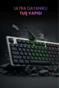 Kablolu Işıklı Gaming Standart Türkçe Q Klavye Ve Mouse Seti