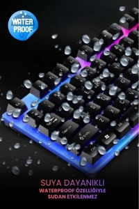 Kablolu Işıklı Gaming Standart Türkçe Q Klavye Ve Mouse Seti