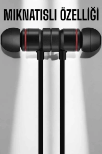 Kablolu Mıknatıslı Sport Kulaklık Bluetooth Bağlantılı