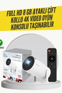Kablosuz 4K Projeksiyon – Wi‑Fi 6 & Bluetooth 5.0 ile Oyun ve Uygulama Merkezli