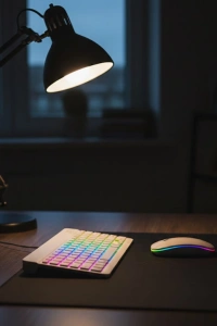 Kablosuz Aydınlatmalı Klavye Mouse Seti Türkçe Q Tuş Dizilimi