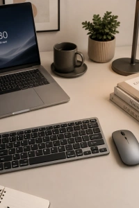 Kablosuz Bluetooth Klavye Mouse Seti Şarjlı Tablet Laptop Uyumlu