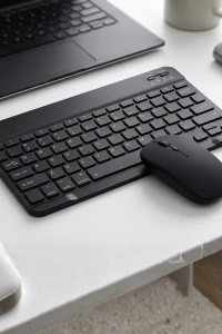 Kablosuz Bluetooth Klavye Mouse Seti Wireless Sessiz İnce Tasarım Çoklu Uyumlu