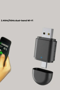 Kablosuz CarPlay ve Android Auto Dönüştürücü – USB-A & Type-C Girişli Akıllı Adaptör