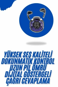 Kablosuz Dijital Göstergeli Powerbanklı IOS ve Android Uyumlu Kulaklık