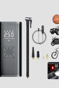Kablosuz Dijital Lastik Şişirme Pompası LED Işıklı 80W