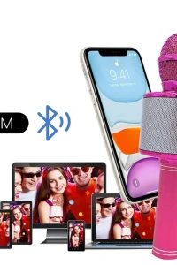 Kablosuz Hoparlörlü Bluetooth Karaoke Mikrofonu