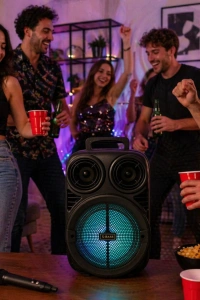 Kablosuz Karaoke Hoparlör Mikrofonlu RGB Işıklı 6.5 İnç Bluetooth Speaker Taşınabilir