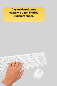 Kablosuz Klavye Mouse Takımı - Ergonomik, Sessiz ve Enerji Tasarruflu
