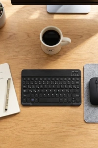 Kablosuz Klavye ve Mouse Kombosu Bluetooth Uyumlu Sessiz Set