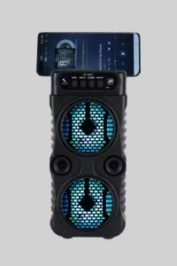 Kablosuz LED Işıklı Bluetooth Hoparlör – FM Radyolu, Mikrofon Girişli