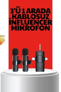 Kablosuz Mikrofon - Telefon ve Bilgisayar Uyumlu