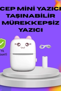 Kablosuz Mini Cep Yazıcısı Bluetooth Destekli 1200mAh Bataryalı